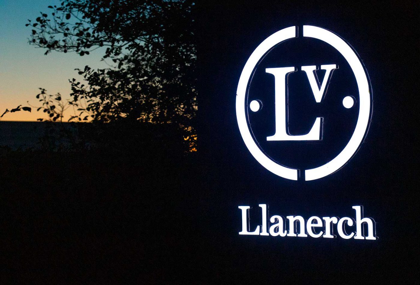 llanerch illuminated neon signage