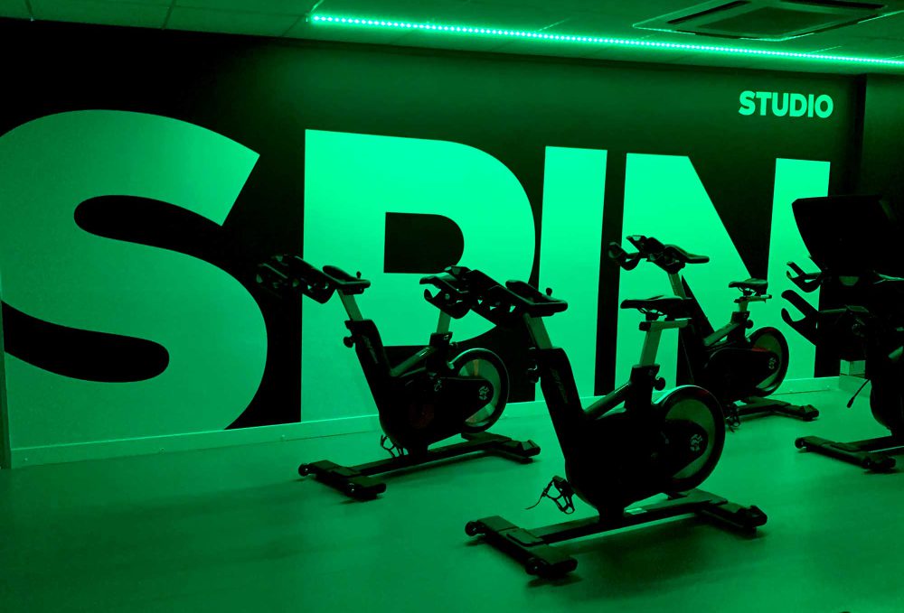Spin studio vinyl wall graphic by Sauce
