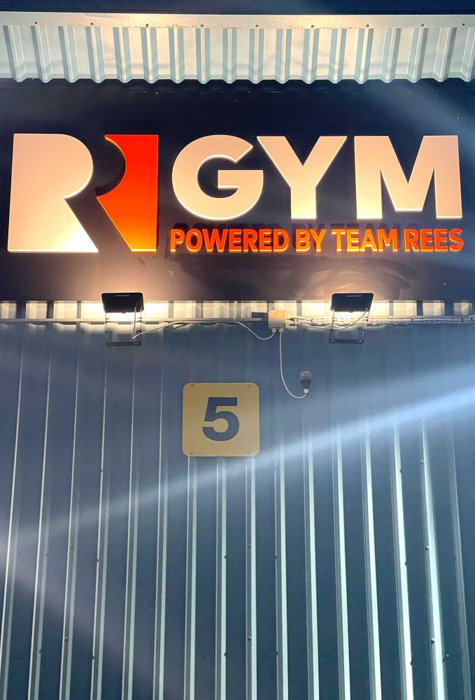 Team Rees Gym Totem signage by Sauce