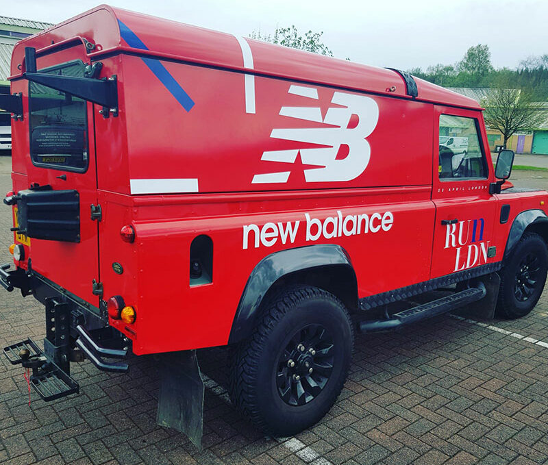 new balance truck signage