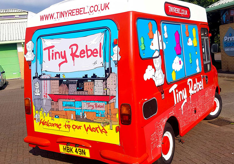 tiny rebel ice cream signage cardiff